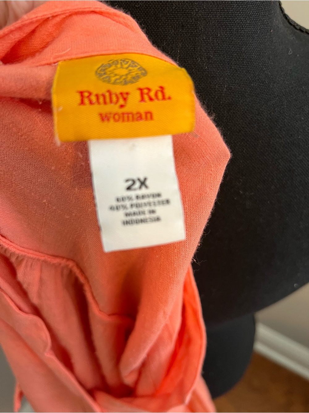 Ruby Rd. Coral Long-sleeve Top - Picture 2 of 7